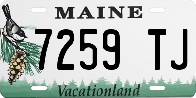 ME license plate 7259TJ