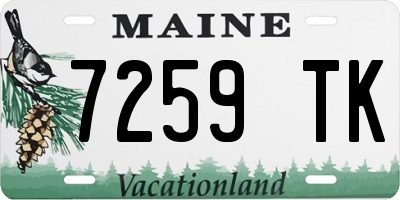 ME license plate 7259TK