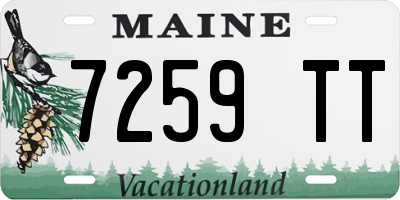 ME license plate 7259TT