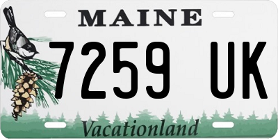 ME license plate 7259UK