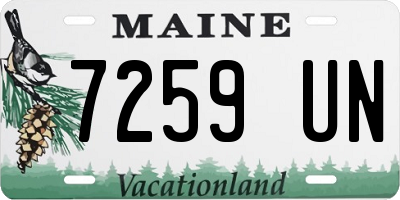 ME license plate 7259UN