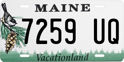 ME license plate 7259UQ