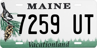 ME license plate 7259UT