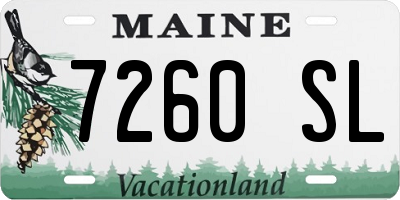 ME license plate 7260SL