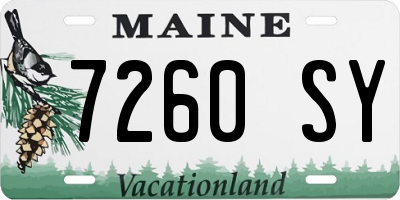 ME license plate 7260SY