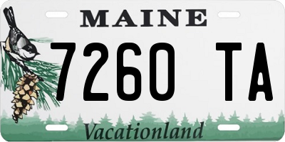 ME license plate 7260TA