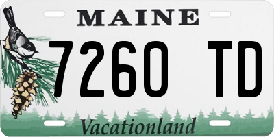ME license plate 7260TD