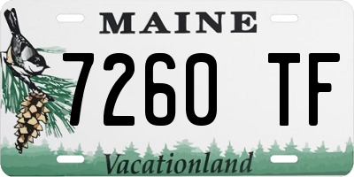 ME license plate 7260TF