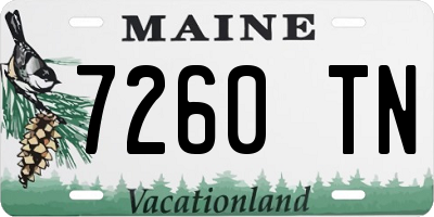 ME license plate 7260TN