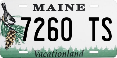 ME license plate 7260TS