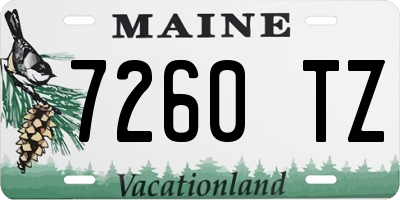 ME license plate 7260TZ