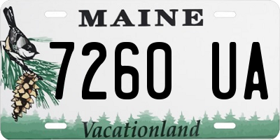 ME license plate 7260UA