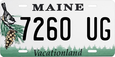 ME license plate 7260UG