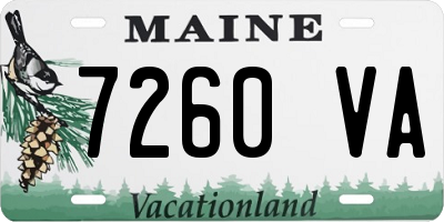 ME license plate 7260VA