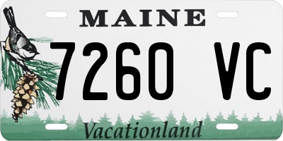 ME license plate 7260VC