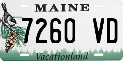 ME license plate 7260VD