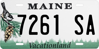 ME license plate 7261SA