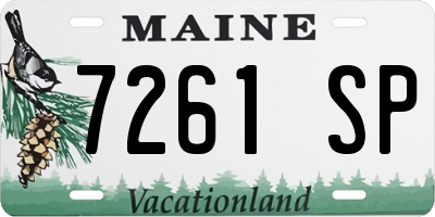 ME license plate 7261SP