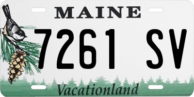 ME license plate 7261SV