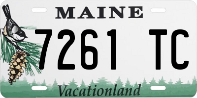 ME license plate 7261TC