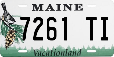 ME license plate 7261TI