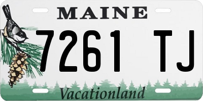 ME license plate 7261TJ