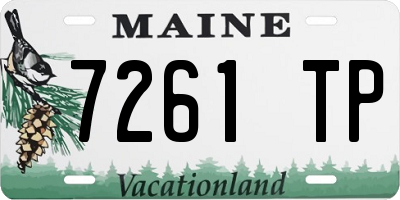 ME license plate 7261TP