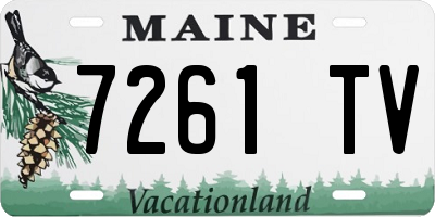 ME license plate 7261TV