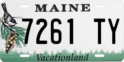 ME license plate 7261TY