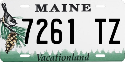 ME license plate 7261TZ