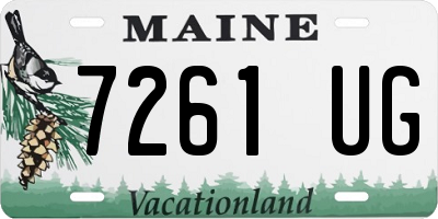ME license plate 7261UG