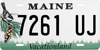 ME license plate 7261UJ