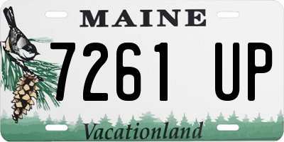 ME license plate 7261UP