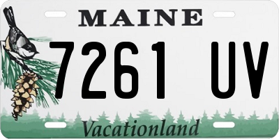 ME license plate 7261UV