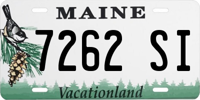 ME license plate 7262SI