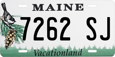 ME license plate 7262SJ
