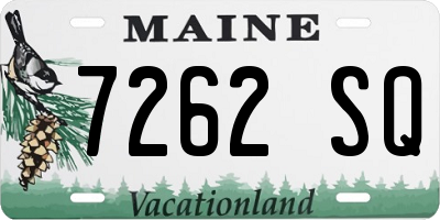 ME license plate 7262SQ