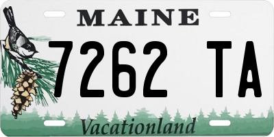 ME license plate 7262TA