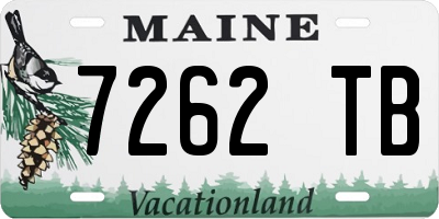 ME license plate 7262TB