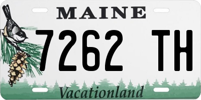 ME license plate 7262TH