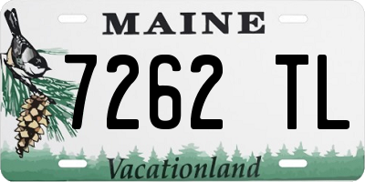 ME license plate 7262TL
