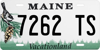 ME license plate 7262TS