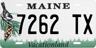 ME license plate 7262TX