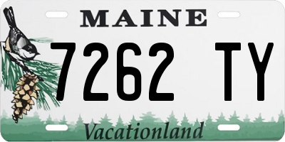 ME license plate 7262TY