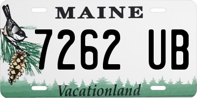 ME license plate 7262UB