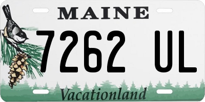 ME license plate 7262UL