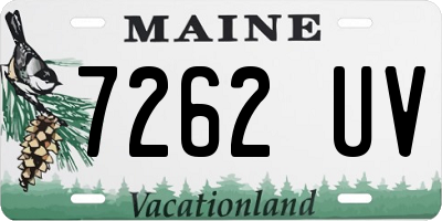 ME license plate 7262UV