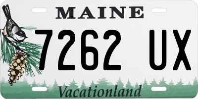 ME license plate 7262UX