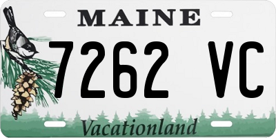 ME license plate 7262VC
