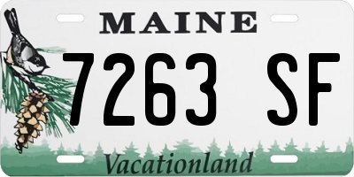 ME license plate 7263SF